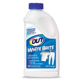 OUT White Brite Laundry Whitener Powder, Stain Remover Detergent Booster for Clothes, Removes Red Clay and Rust Stains on White Clothing and Uniforms, 1 Pound 12 Ounce