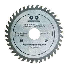 115 x 22.23 mm Saw Blade, Circular Saw Blade for Wood with 40 Tilted TCT Teeth