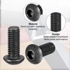 sourcing map M3x12mm Hex Socket Button Head Cap Bolts Screws