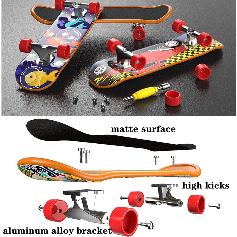 SHAOOU Mini Finger Skateboards Toy Set，Finger Bikes Bmx Mountain Bike