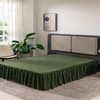 Green Bed Skirt Full Size Ruffled Bed Skirt with Split