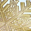 YöL Set Of 6 Gold Snowflake Placemats PVC Christmas Table