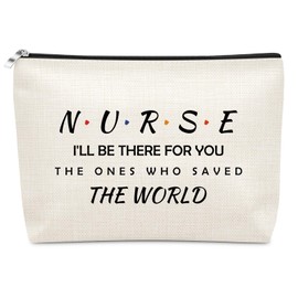 Sazuwu Nurse Graduation Gift for Women Nursing Student Makeup Bag Nurses Week Nurse Accessories for Work Christmas Gift for Nurses Female Cosmetic Bag Retirement Appreciation Thank you Gifts