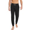 GYS Bamboo Viscose Men's Pajama Bottoms Soft Solid Jogger Sleep Pants with Pockets and Drawstring, Black, X-Large
