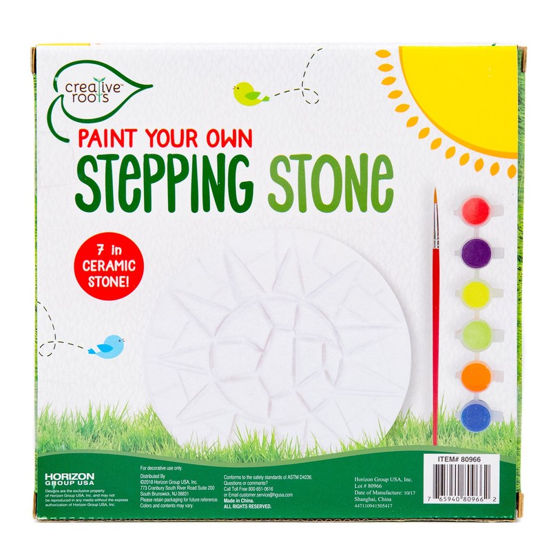 Creative Roots Mosaic Sun Stepping Stone Kit, Includes 7-Inch Ceramic