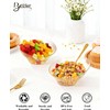 BESTSTAR Clear and Gold Gliter Plastic Serving Bowls 8 Pack