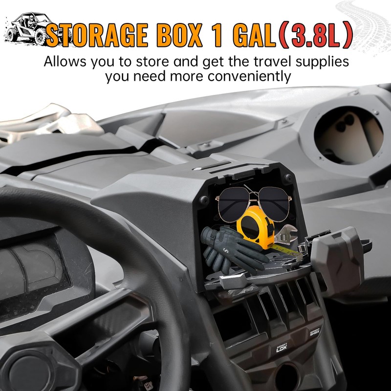 Can Am Maverick X3 Accessories Tablet Holder with Storage Box,