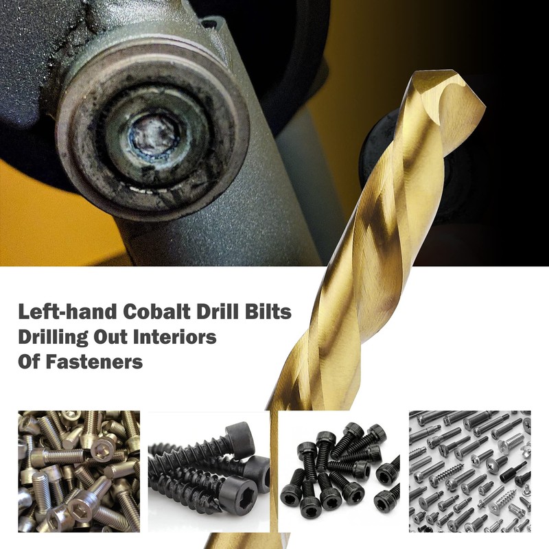 Luckyway 10-Piece Screw Extractor and Left Hand Drill Bit Set,