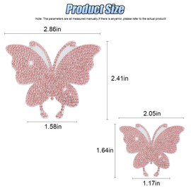 ZIMISI 8PCS Bling Crystal Butterfly Car Decals, Self-Adhesive Butterfly Stickers for Women, Rhinestone Car Window Stickers, Automotive Decoration Accessories for Cars Window Bumper Laptops (Pink)