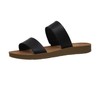 CUSHIONAIRE Women's Imelda 2 band slide sandal +Memory Foam, BLACK