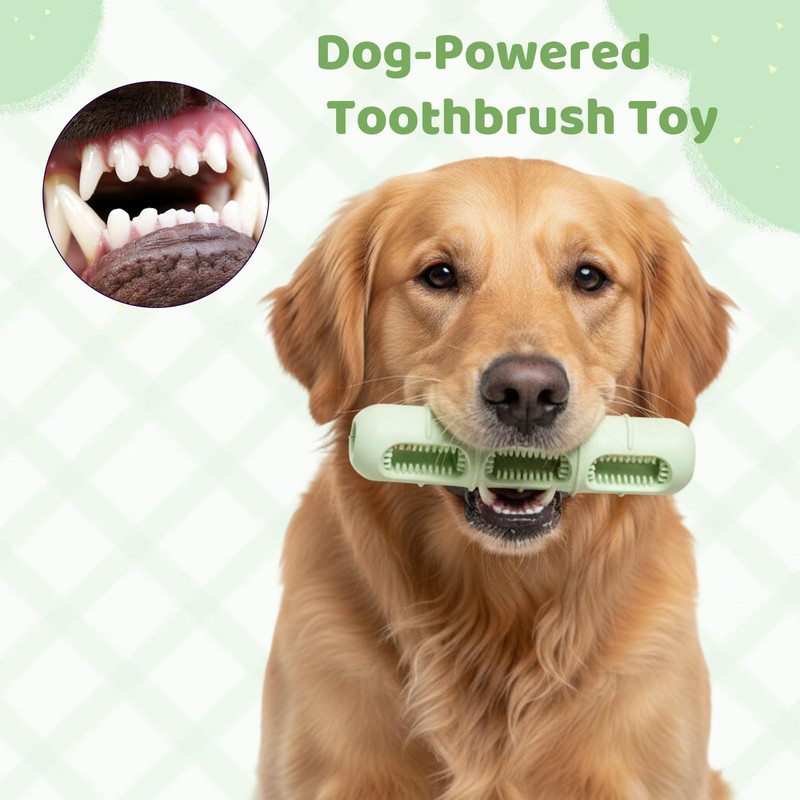 NCXFTP Bite and Brush Dental Toy for Dogs, Interactive Chew