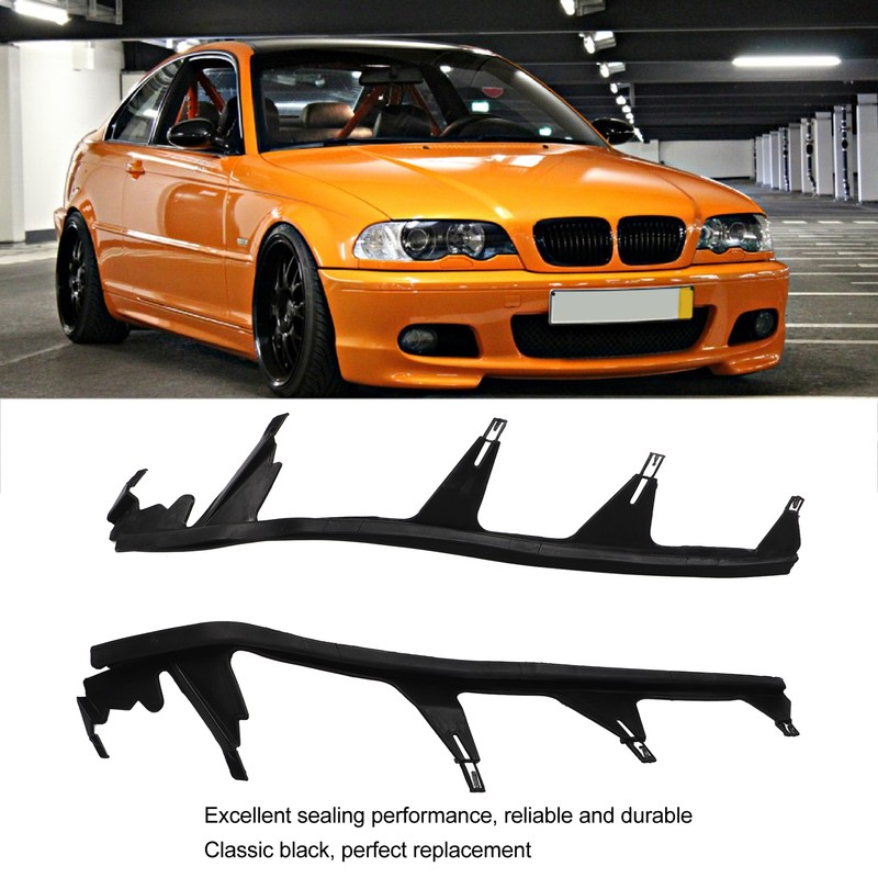1 Pair Car Headlight Cover Gasket 63128384490 Strong Sealing Black