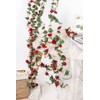 Miracliy 5 Pack 47 FT Fake Rose Vine Flowers Plants