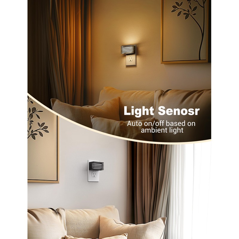 JandCase LED Night Light, [2 Pack] Night Lights Plug into