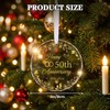 50th Wedding, 50th for Couple, 3" Glass Ornament for Golden