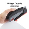 Staples 1798852 One-Touch Desktop Stapler Full-Strip Capacity Gray/Black/Red (44425)