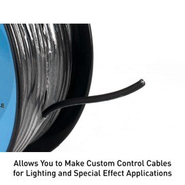 Accu Cable AC3CDMX300, DMX Stage Light Cable, 3 Pin DMX Extension Cable Spool (300 FT)