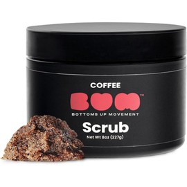 Exfoliante de café (BUM) - Exfoliante para pies, manos, cuerpo y glúteos con jojoba, rosa mosqueta y vitamina E - Exfoliante corporal