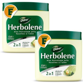 Dabur Herbolene Aloe Vera Gel Petroleum Jelly - Enhanced with Vitamin E for Deep & Intensive Skin Moisturization - Gentle on Sensitive Skin - Nourishing Bliss & Lasting Hydration - 425 ML (Pack of 1)