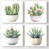 Cactus Succulent Wall Art Sage Green Bathroom Wall Decor, Tropical