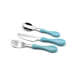 Amefa Reglisse Children's Cutlery Set Stainless Steel with Ergonomic Plastic Handles Mint 3-Piece Set