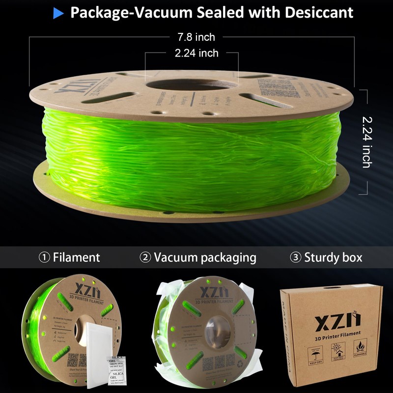 XZN XZN TPU Filament 1.75mm 95A Soft Flexible 3D Printer