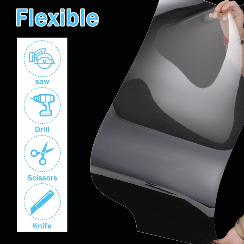 HFYZZ 23.6 x 96 Inch Large PET Plexiglass Sheets Roll,