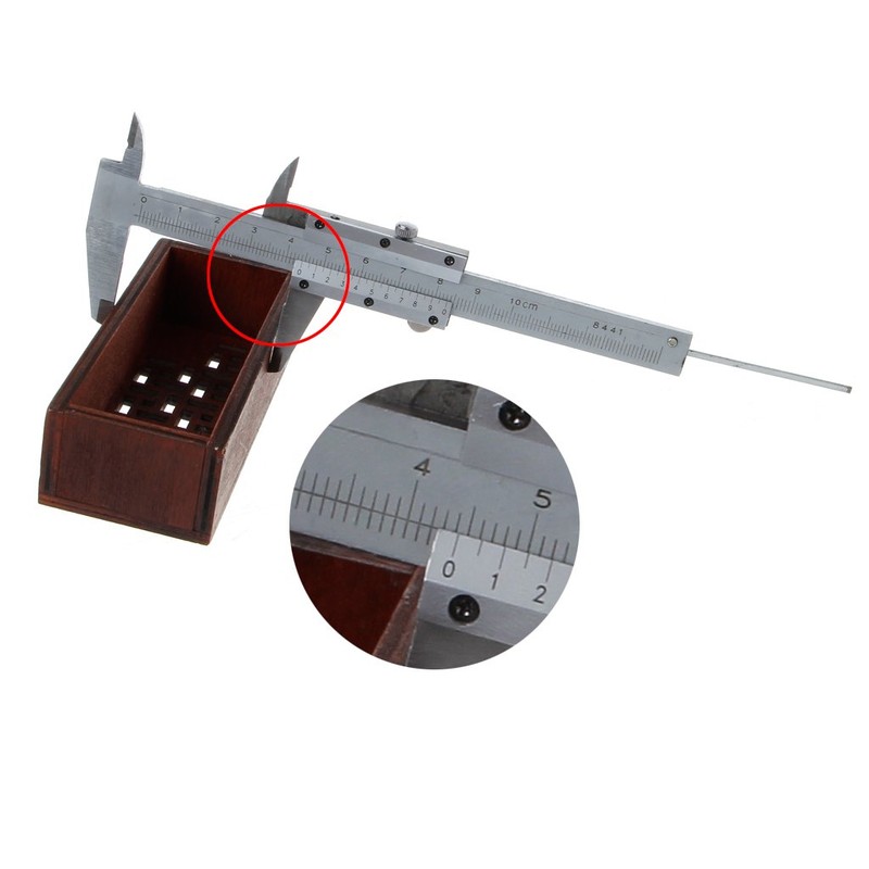 MONOJLY Vernier Caliper Mini Vernier Caliper 0-100mm Gauge Pocket Stainless