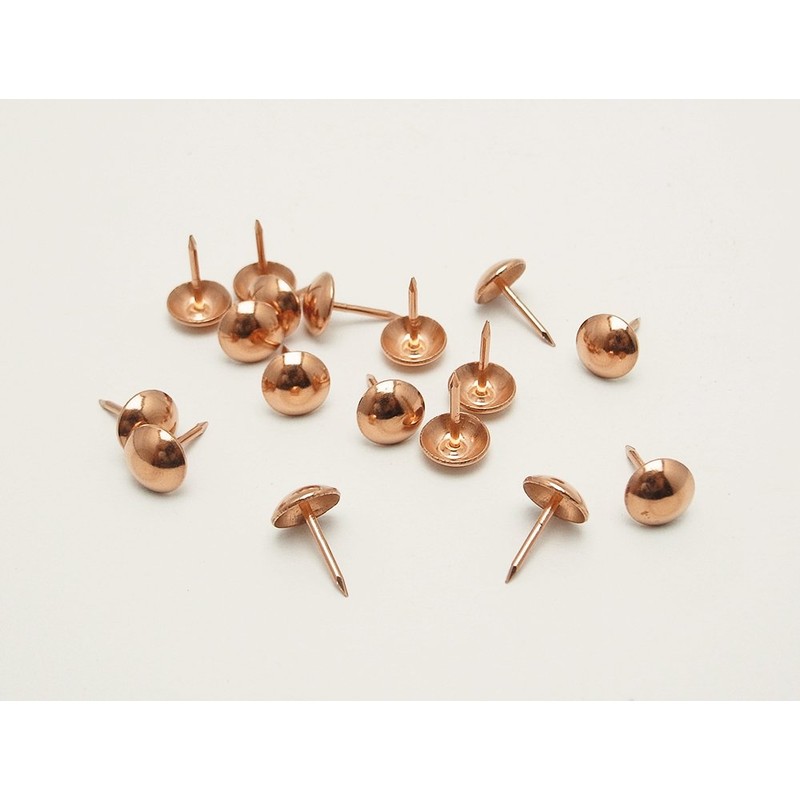WAKAI 5P-10 Copper Drum Studs 10, 0.4 x 0.6 inches