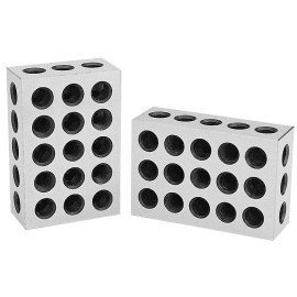 Unbranded 1-2-3 Blocks Matched Pair Hardened Steel 23 Holes #740-003
