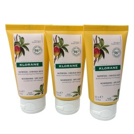 KLORANE 3 Pack (1.6 oz each) Klorane Nourishing Conditioner with Mango Butter New Sealed