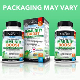 BioSchwartz Immune Support Supplement with Vitamin C 1000mg Zinc Elderberry Extract Ginger Root Beta Carotenes, Immunity Boost for Adults, Natural Immune Defense Antioxidant Vitamins, 90 Capsules