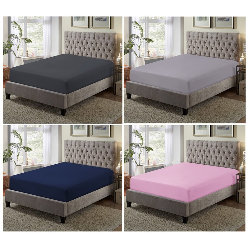 Fitted Bed Sheets Luxury Hotel Quality 100% Poly Cotton Bed