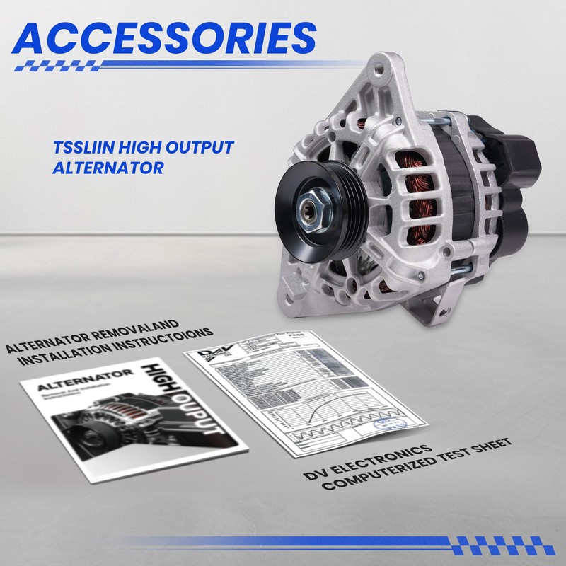 TSSLIIN High OutputAlternator For-HYUNDAI Elantra 2007-2012, For-KIA Spectra 5 2007-2009,
