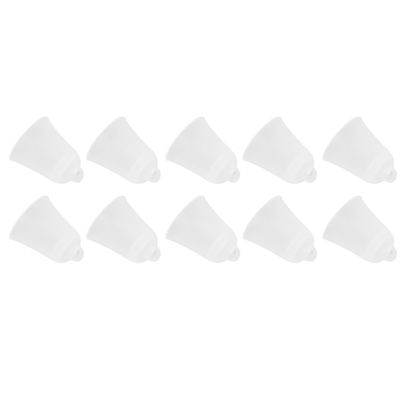 10Pcs 3 Hole White Hearing Amplifier Domes Earbud Tips Soft