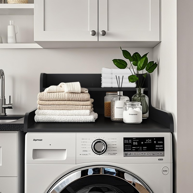 Washer Dryer Countertop 2 Tier 28 inches Wide, Laundry Shelf