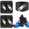 Patelai 4 Pcs Soccer Cleat Lace Cover Soccer Shoe Band