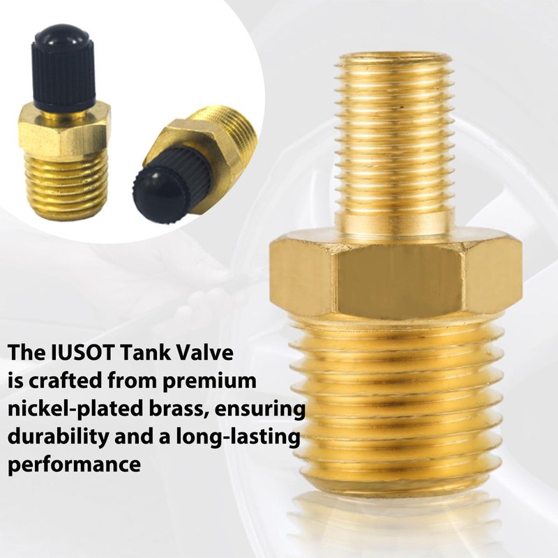 IUSOT 3 Pcs Tank Valve, Brass Tank Fill Valve, 1/4"