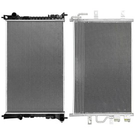 cciyu Aluminum Radiator Replacement 2010-2011 for Ford for Taurus Plastic Radiator Auto Parts Complete radiator Radiator Engine Coolant Radiator Assembly Radiator