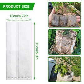 Plant Bags, Pack of 300 Non-Woven Fabric Plant Bags, Bags Fleece Plants Organic, Tomato Plant Bags, Plant Growth Environmental Bags, for Tomatoes, Flowers, Plants and More (12 x 15)