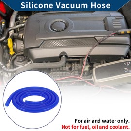 Hihaha Silicone Vacuum Tubing Hose Automotive Vacuum Line High Temperature 4Ft 1/4" 6mm ID 2.5mm Thickness 1 Pcs Blue 130PSI Max Pressure