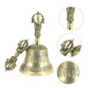 Alipis 1Pc Brass Vajra Bell Five Strand Tibetan Hand Bell