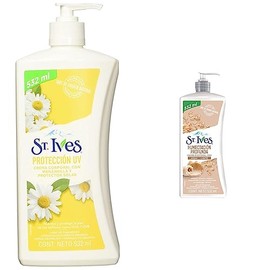 ST IVES crema corporal PROTECCIÓN UV 532ml + Crema Corporal ST.IVES Avena y Karité para una humectación profunda hecha con ingredientes humectantes 100% de origen natural 532 ml