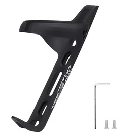 ENLEE 1 Pack Carbon Bike Water Bottle Cage, Lightweight Water Bottle Cage with Screw Tool, Wear-resistant Black Bicycle Water Bottle Holder for Gravel Road Mountain Bike, for Bottles Diameter: 68-80mm