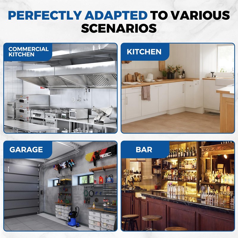 Profeeshaw L Stainless Steel Shelf 8.6''x24'', 2 Pack Wall Mounted