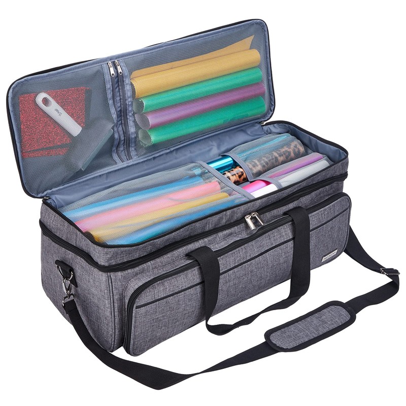 NICOGENA Double Layer Carrying Case with Mat Pocket for Cricut