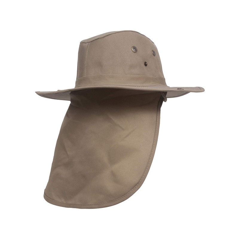 Gravity Outdoor Co. Safari Explorer Sun Hat w/Flap - Khaki
