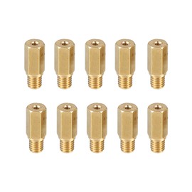 Motoforti Universal Motorcycle Carburetor Jets Main Jets Nozzles, 178 180 182 185 188 190 192 195 198 200, Durable, Metal, Gold Tone, 10pcs