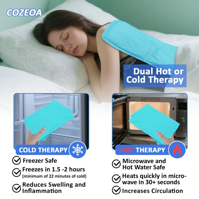 Large Nylon Gel Ice Pack - Reusable Soft Cold Therapy