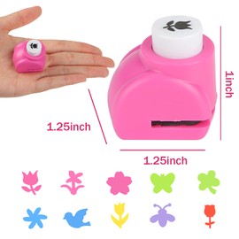 LOVEINUSA LoveInUSA Craft Hole Punch Shapes Set, 10PCS Shape Hole Punchers for Kids Great for School Crafting, Fun Projects and School Supplies with Bird, Bee, 4-Leaf Clove, Rose, Butterfly, etc